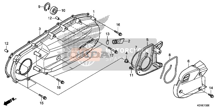 Honda SH125AS 2014 Linke Seitliche Abdeckung für ein 2014 Honda SH125AS